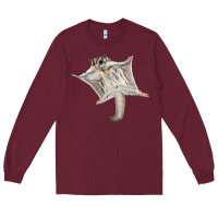 Burgundy sugar glider Long Sleeve Tee - LillyAllenDesigns