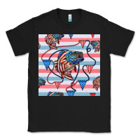 Black american flag bass Classic Tee - BundleAndBundleShop