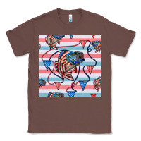 Chestnut american flag bass Classic Tee - BundleAndBundleShop