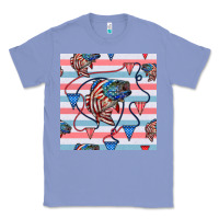Colony Blue american flag bass Classic Tee - BundleAndBundleShop