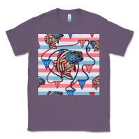 Lavender american flag bass Classic Tee - BundleAndBundleShop