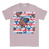 Lilac american flag bass Classic Tee - BundleAndBundleShop