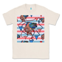 Natural american flag bass Classic Tee - BundleAndBundleShop