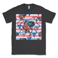 Smoke american flag bass Classic Tee - BundleAndBundleShop