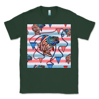 Sports Green american flag bass Classic Tee - BundleAndBundleShop