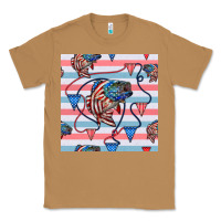 Toasted Coconut american flag bass Classic Tee - BundleAndBundleShop