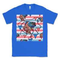 True Royal american flag bass Classic Tee - BundleAndBundleShop