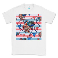 White american flag bass Classic Tee - BundleAndBundleShop