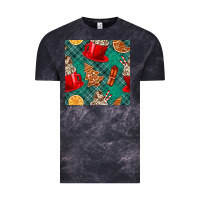 Cloud Black christmas hot chocolate and cookie seamless pattern Vintage Tee - BundleAndBundleShop