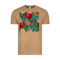 Vintage Camel christmas hot chocolate and cookie seamless pattern Vintage Tee - BundleAndBundleShop