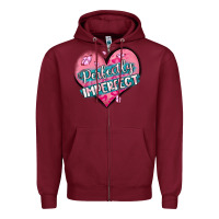 Burgundy perfectly imperfect Zipper Hoodie - MaliasSmallBusiness