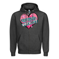 Charcoal Heather perfectly imperfect Zipper Hoodie - MaliasSmallBusiness