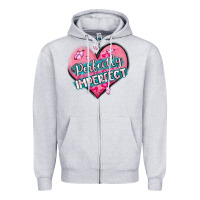 Heather Grey perfectly imperfect Zipper Hoodie - MaliasSmallBusiness