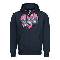 Navy perfectly imperfect Zipper Hoodie - MaliasSmallBusiness