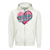 Oatmeal Heather perfectly imperfect Zipper Hoodie - MaliasSmallBusiness