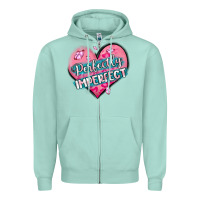 Seafoam perfectly imperfect Zipper Hoodie - MaliasSmallBusiness