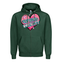 Sports Green perfectly imperfect Zipper Hoodie - MaliasSmallBusiness