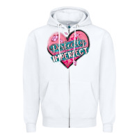 White perfectly imperfect Zipper Hoodie - MaliasSmallBusiness