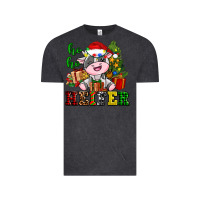 Vintage Black ho ho heifer little cute christmas cow Vintage Tee - AdoDesignShop