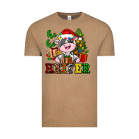 Vintage Coffee ho ho heifer little cute christmas cow Vintage Tee - AdoDesignShop