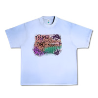 Grape Ice Leopard, Cowhide, Wood Pattern Frame Urban Heavy Tee - Bettercallsaul