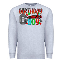 Heather Grey birthday boy 6 Premium Sweatshirt - BundleAndBundleShop