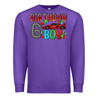 Purple birthday boy 6 Premium Sweatshirt - BundleAndBundleShop