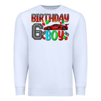 White birthday boy 6 Premium Sweatshirt - BundleAndBundleShop