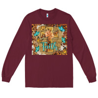 Burgundy faith cross Long Sleeve Tee - BarkalooDesign