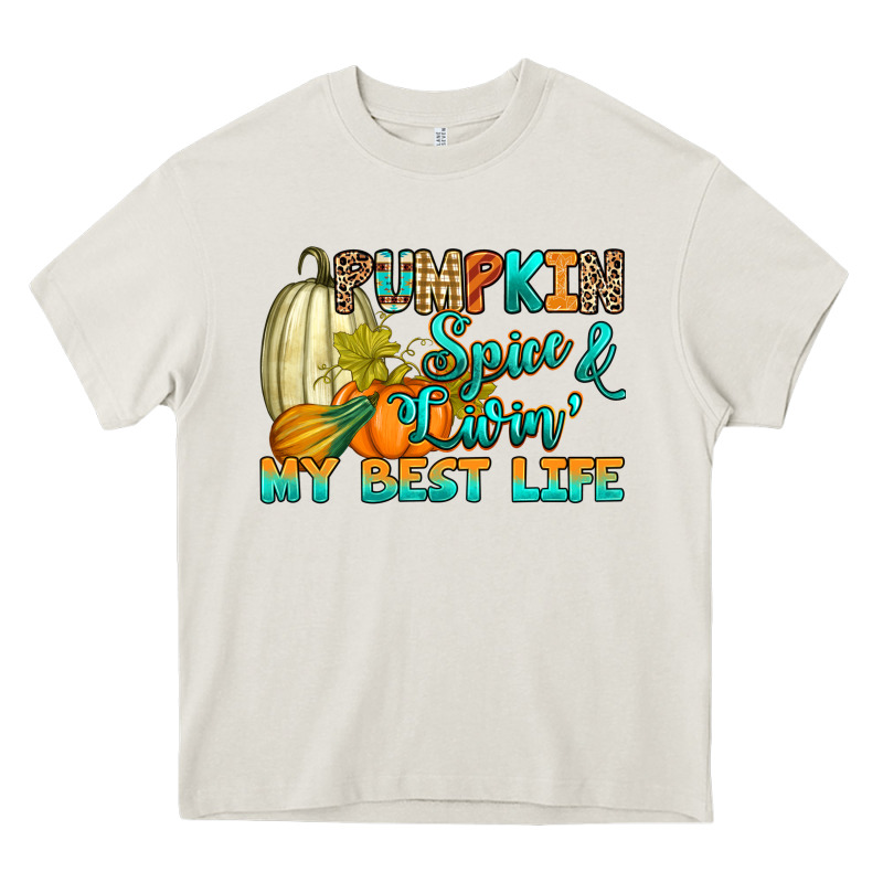 Pumpkin Spice And Livin' My Best Life Heavy Core Tee by RanaPortraitStore | Teevron