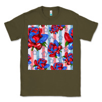 Army Green patriotic roses Classic Tee - BundleAndBundleShop