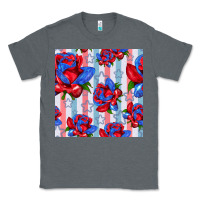 Charcoal Heather patriotic roses Classic Tee - BundleAndBundleShop