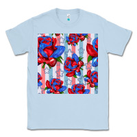 Dusty Blue patriotic roses Classic Tee - BundleAndBundleShop