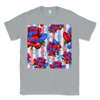 Heather Grey patriotic roses Classic Tee - BundleAndBundleShop