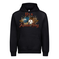 Black It's a Baseball kinda day Urban Hoodie - HowdyJamesFarm