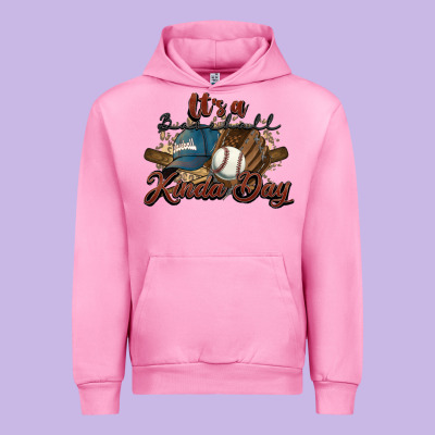 It's A Baseball Kinda Day Urban Hoodie Designed By Howdyjamesfarm