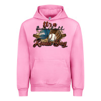 Fuchsia Pink It's a Baseball kinda day Urban Hoodie - HowdyJamesFarm