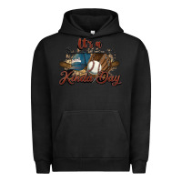 Pigment Black It's a Baseball kinda day Urban Hoodie - HowdyJamesFarm