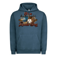 Pigment Midnight Navy It's a Baseball kinda day Urban Hoodie - HowdyJamesFarm