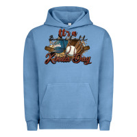 Pigment Pebble Blue It's a Baseball kinda day Urban Hoodie - HowdyJamesFarm
