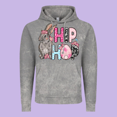 Easter Day Hip Hop Bunny Vintage Hoodie Designed By Oliviacreatesart