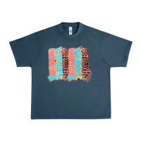 Midnight Navy Sunflower Leopard Jute Pattern Brushstrokes Urban Heavy Tee - Bettercallsaul