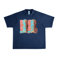 Navy Sunflower Leopard Jute Pattern Brushstrokes Urban Heavy Tee - Bettercallsaul