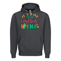 Smoke its fine im dine everythings fine Zipper Hoodie - MaliasSmallBusiness
