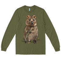 Army Green Quokka Long Sleeve Tee - LillyAllenDesigns