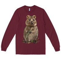 Burgundy Quokka Long Sleeve Tee - LillyAllenDesigns