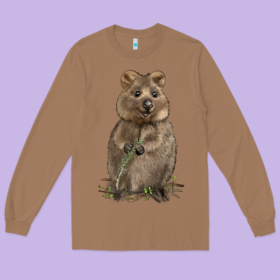 Quokka Long Sleeve Tee Designed By Lillyallendesigns