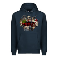 Navy Blessed Mimi Christmas Truck Premium Hoodie - Bettercallsaul