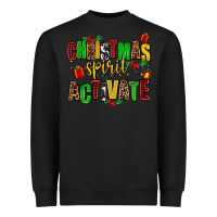 Black christmas spirit activate Heavyweight Sweatshirt - AdoDesignShop