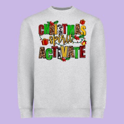 Christmas Spirit Activate Heavyweight Sweatshirt Designed By Adodesignshop
